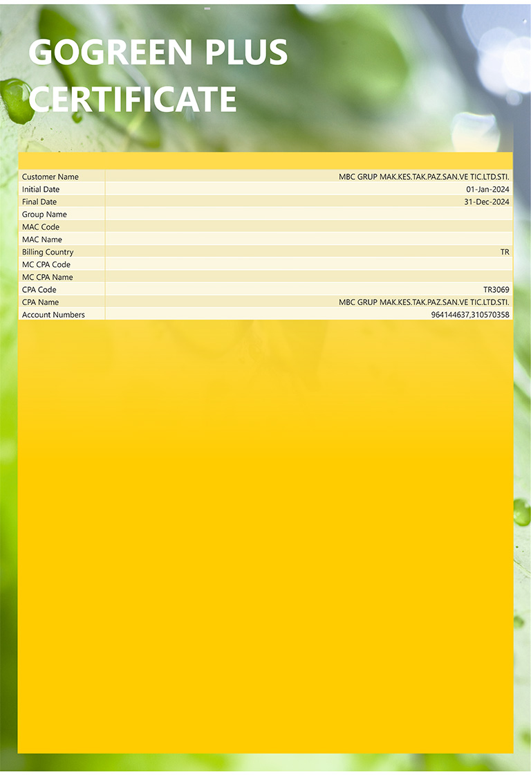 DHL GoGreen Sertifikalı Sürdürülebilir Lojistik