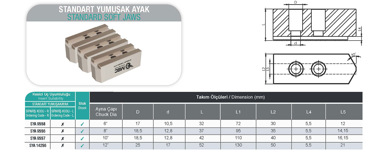 STANDART YUMUŞAK AYAK 8" - Görsel 2